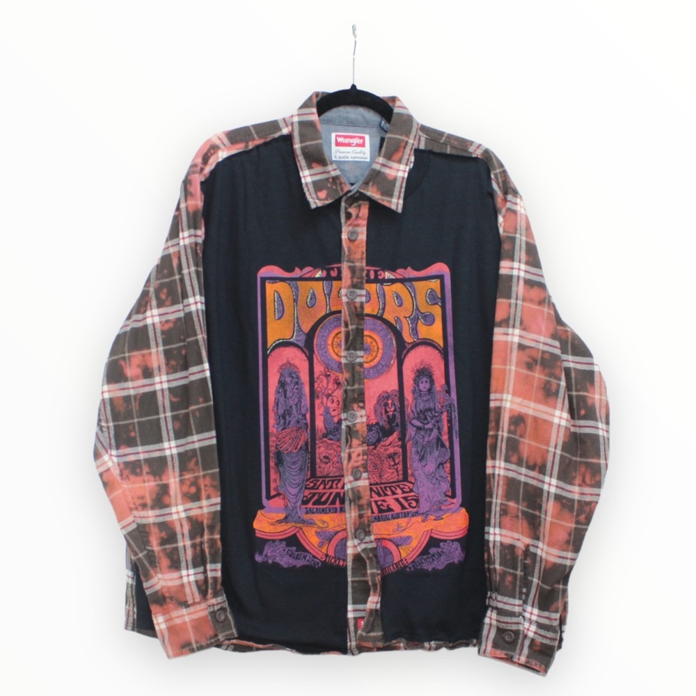 Custom-made Reworked The Doors Bleached Flannel